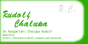 rudolf chalupa business card